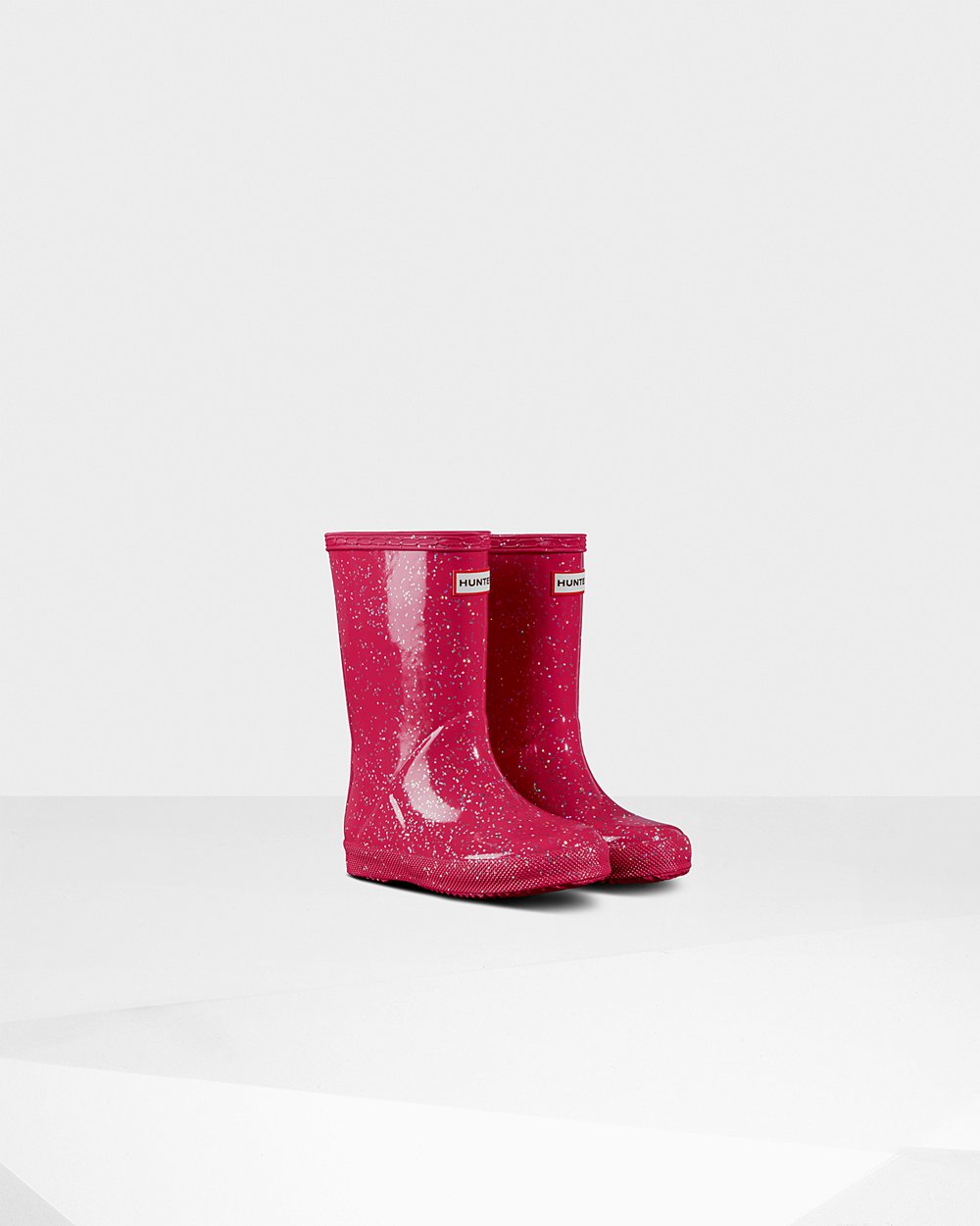 Bottes de Pluie Hunter Original First Giant Glitter Enfant Rose AQBIWPN-71